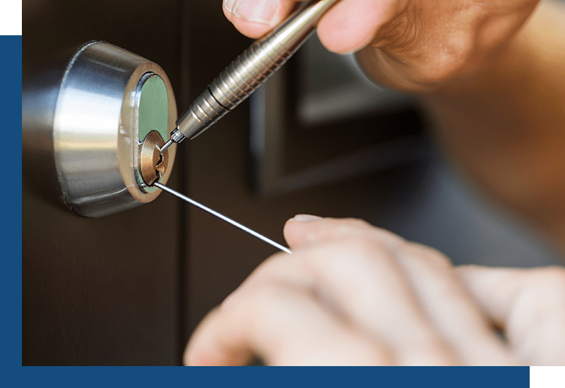 Locksmith picking a lock