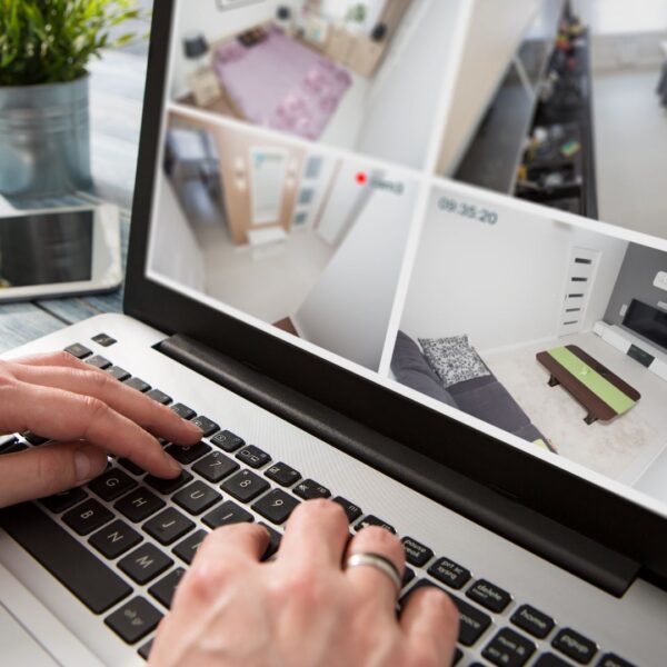 looking at feeds from laptop