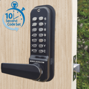 BL4441 ECP – Marine grade, back to back, free turning lever handle ECP keypads & 2 3/8″ tubular latch