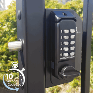 BL3030 – Mini gate lock with back to back keypads & concealed code change